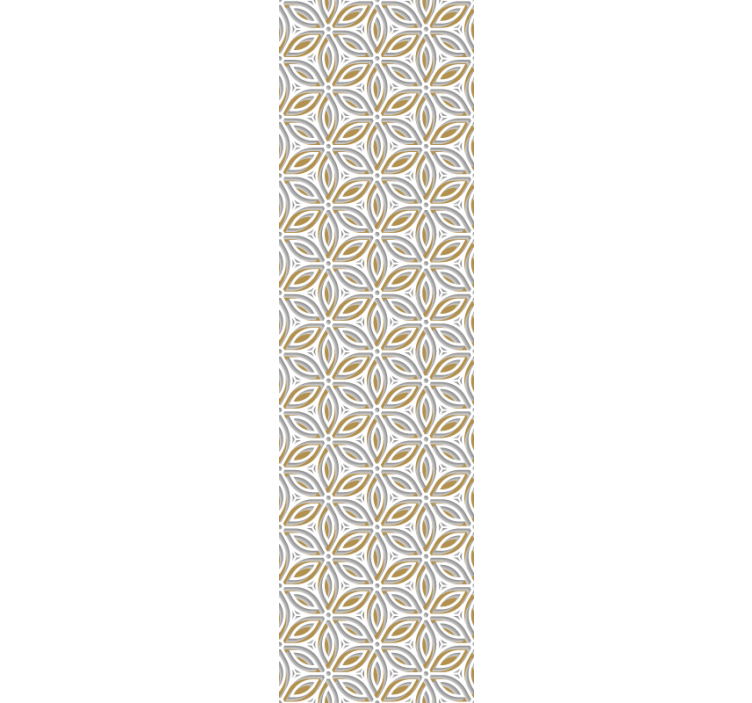 Patterned Floral Motif tile wallpaper - TenStickers