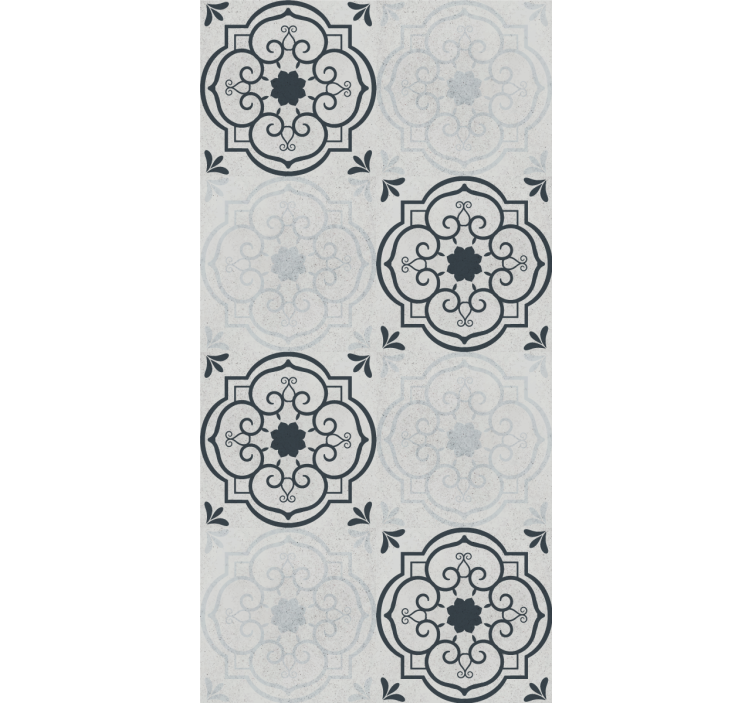 Elegant grey tiles kitchen wallpaper - TenStickers