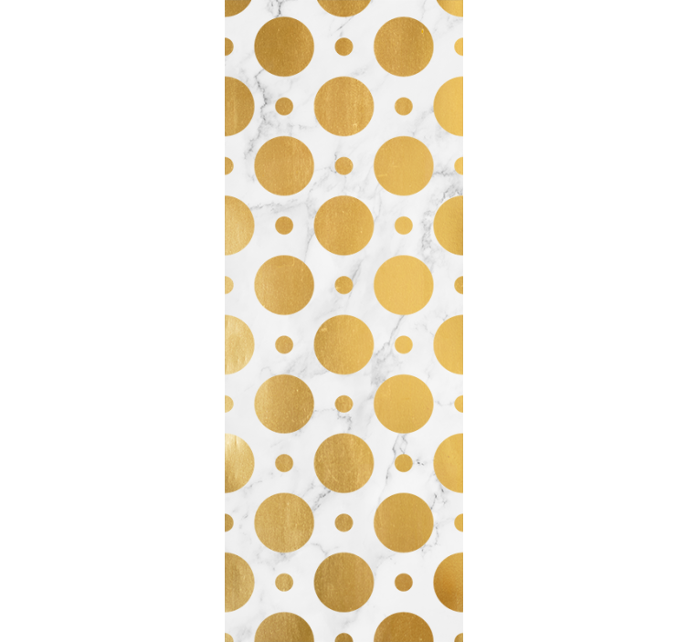 Golden Circle Pattern polka dot wallpaper - TenStickers