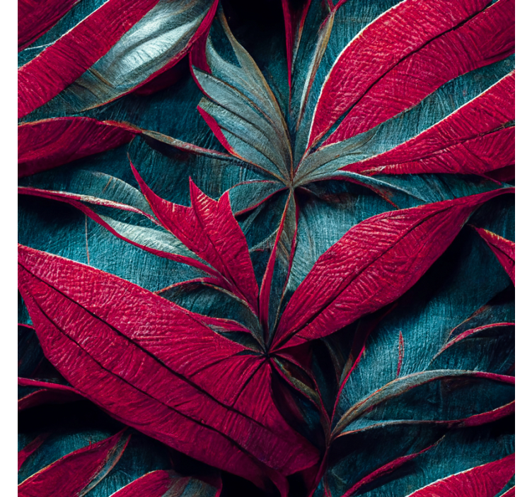 Tropical Leaves Living room wallpaper - TenStickers