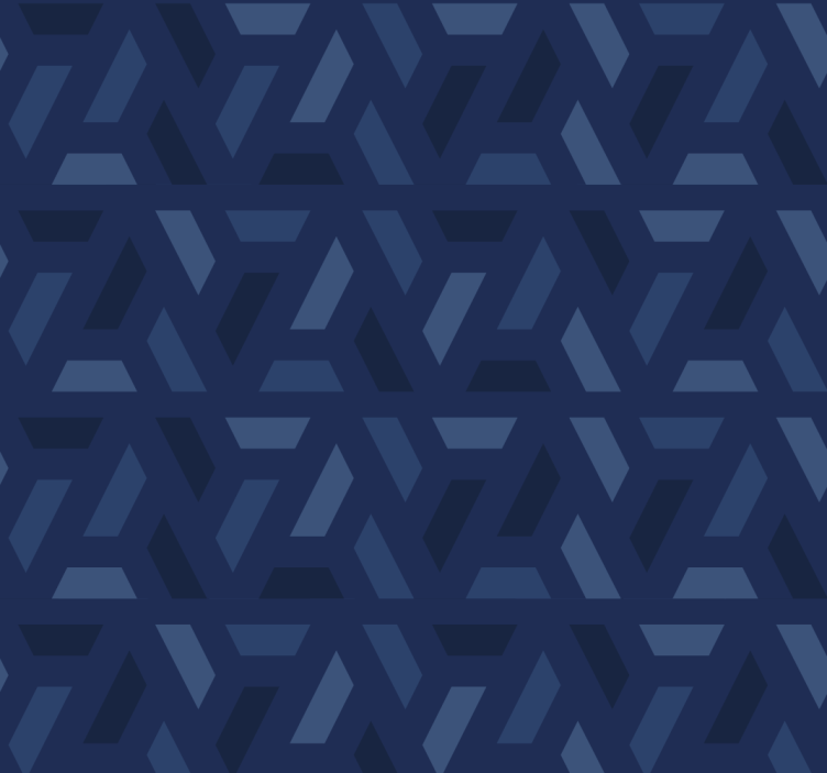 Abstract Triangles Pattern Navy Wallpaper - TenStickers
