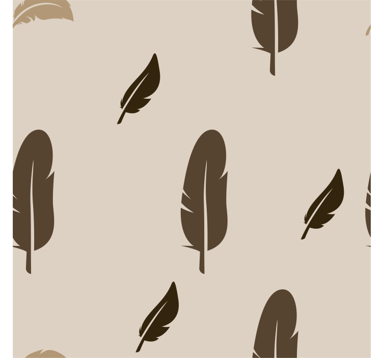 Feathers Pattern Bedroom Wallpaper - TenStickers