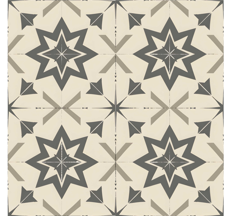 Beige starry design tile wallpaper - TenStickers