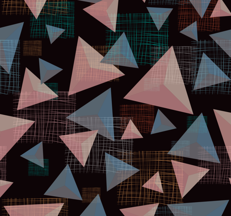 Triangular Complexity geometric wallpaper - TenStickers