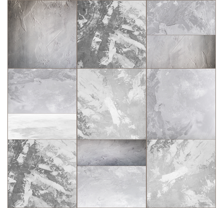 Elegant Gray Tiles marble wallpaper - TenStickers