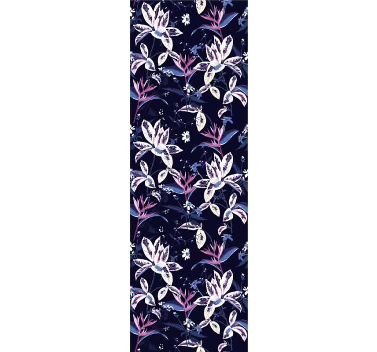 Floral Night Garden flower wallpaper - TenStickers