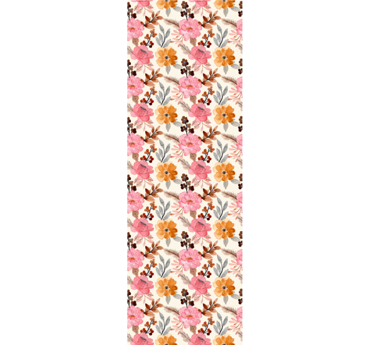 Flourish arrangement living room wallpaper - TenStickers