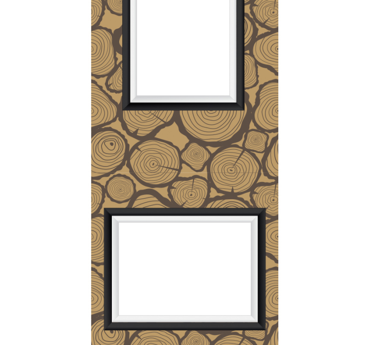 Tree Ring Pattern textured wallpaper - TenStickers