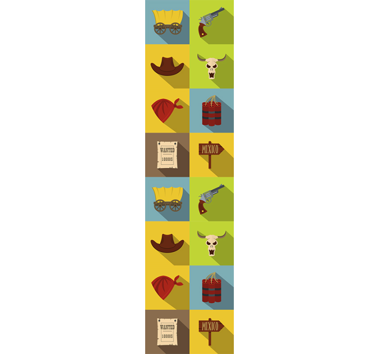 Western Theme Elements personalized wallpaper - TenStickers