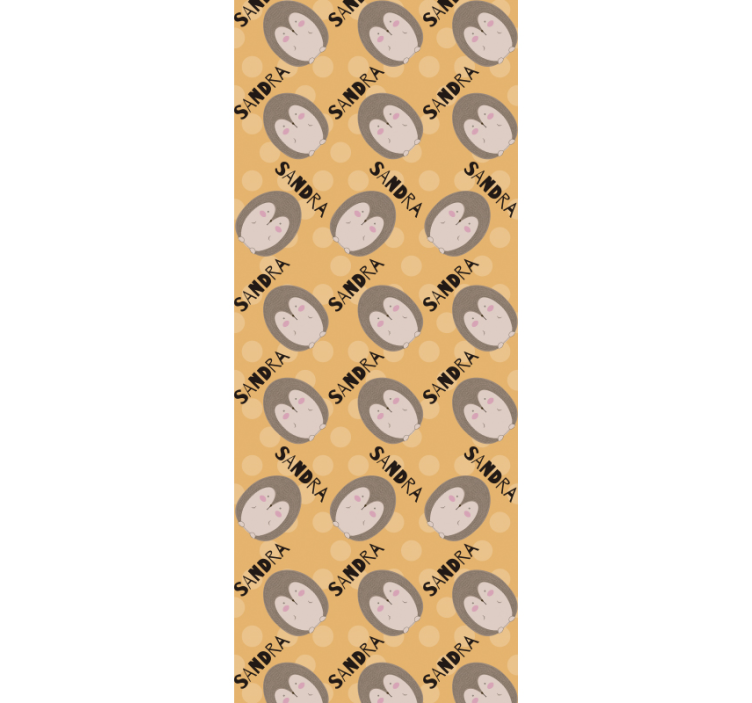 Custom hedgehog pattern nursery wallpaper - TenStickers