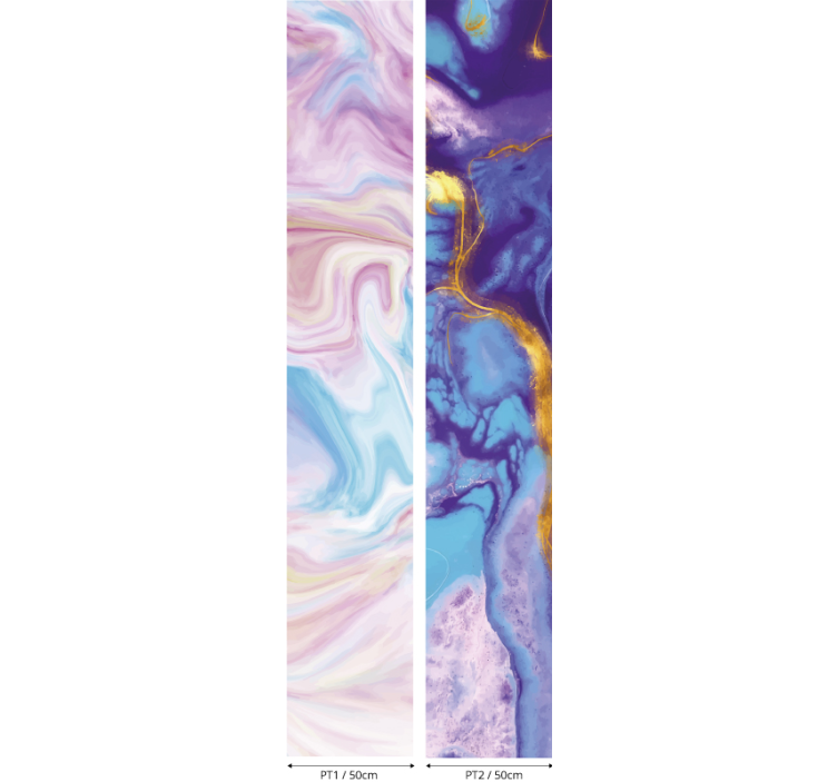 Fluid colorful swirls marble wallpaper - TenStickers