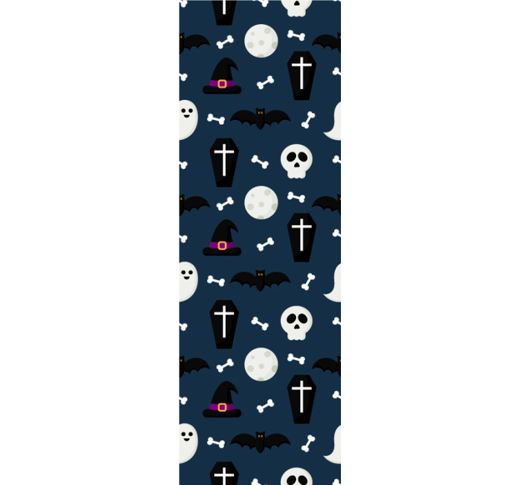 Spooky black elements halloween wallpaper - TenStickers