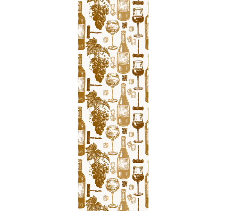 Wine Bottle Art kitchen wallpaper - TenStickers