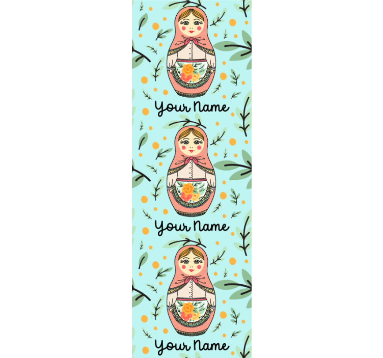 Cute Matryoshka Dolls personalized wallpaper - TenStickers