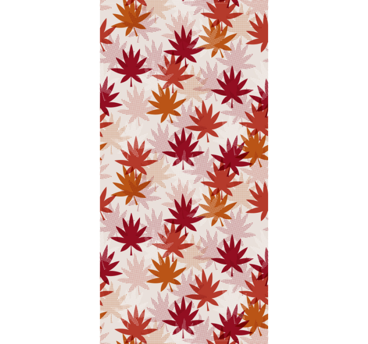 Autumn tones pattern leaf wallpaper - TenStickers