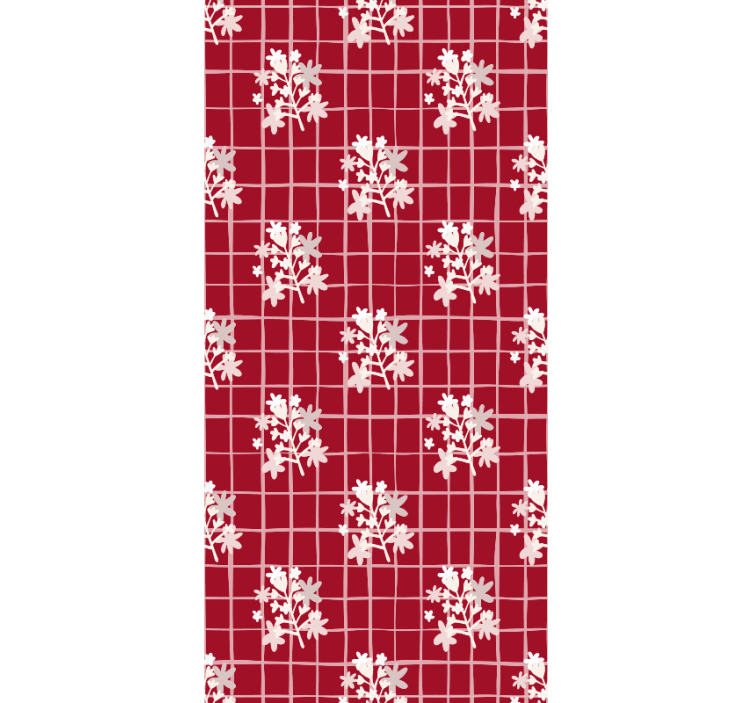 Ornamental flower wallpaper flower mosaic design - TenStickers