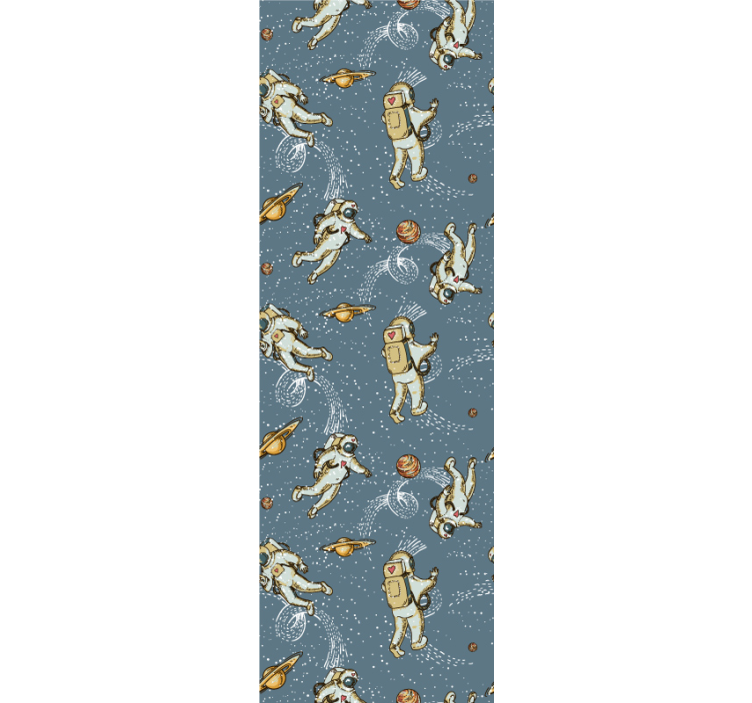 Astronaut and planets Kids wallpaper - TenStickers