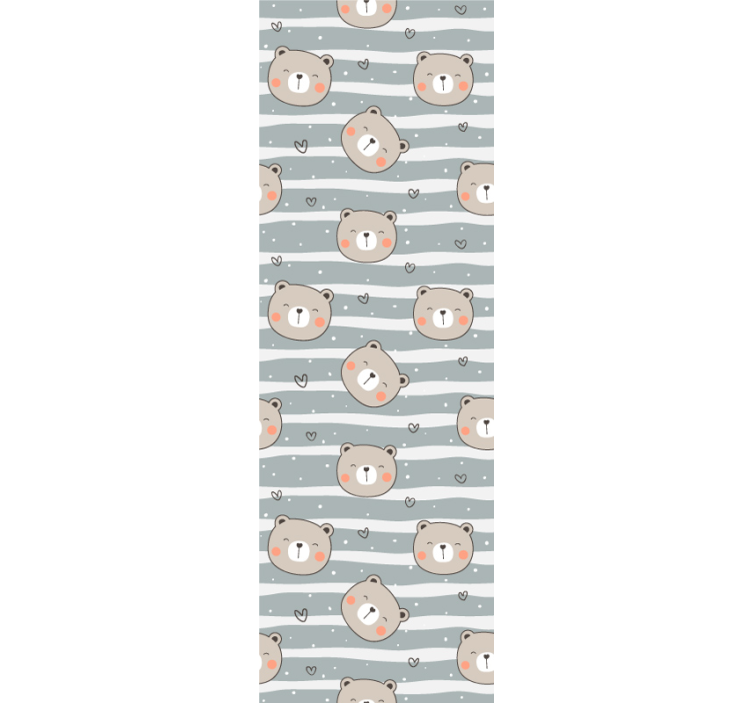 Baby bear Pattern nursery wallpaper - TenStickers