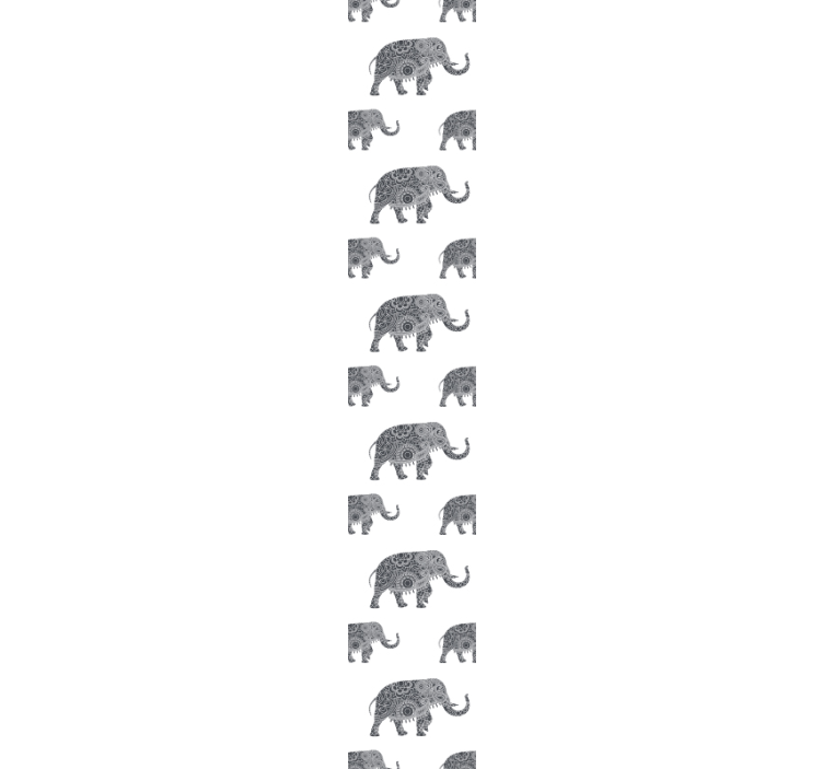 Ornate Elephants nursery wallpaper - TenStickers