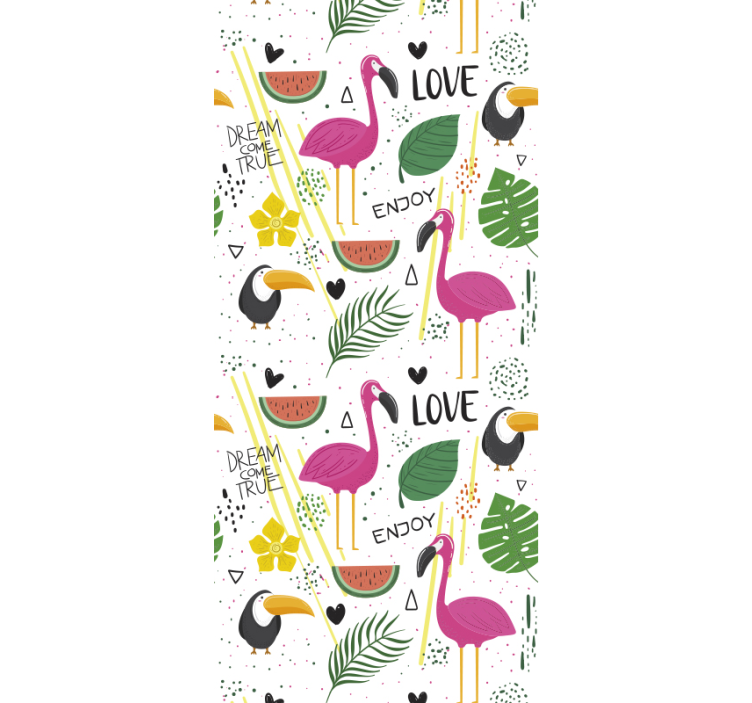 Flamingo Dreams Kids wallpaper - TenStickers