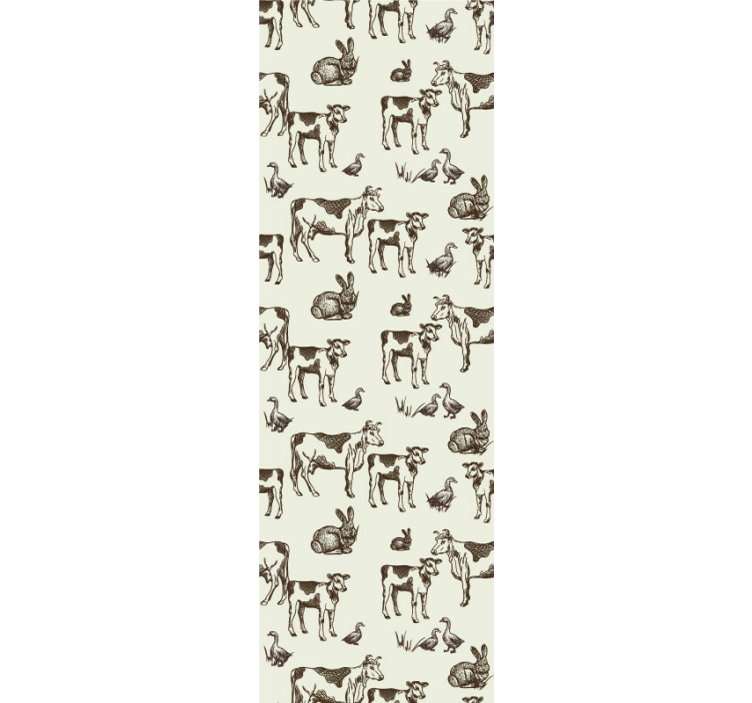 Agricultural Creature Illustrations animal wallpaper - TenStickers