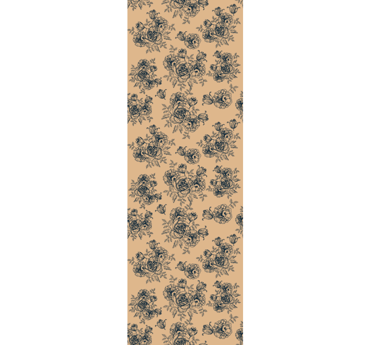 Ornate Botanicals ornamental flower wallpaper - TenStickers