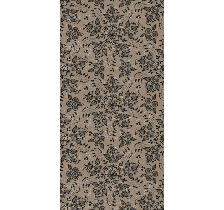 Floral Paisley Pattern ornamental flower wallpaper - TenStickers