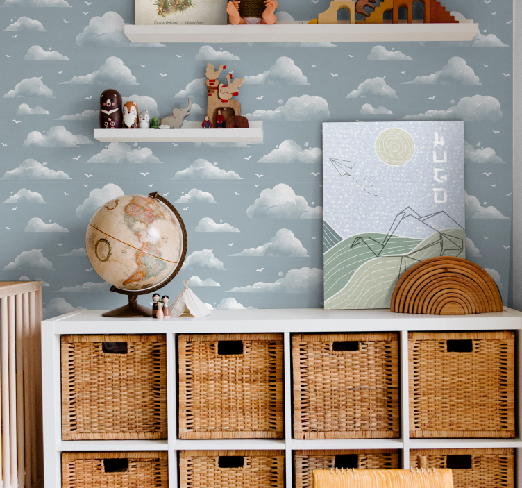 Cloudy Skies nature wallpaper - TenStickers