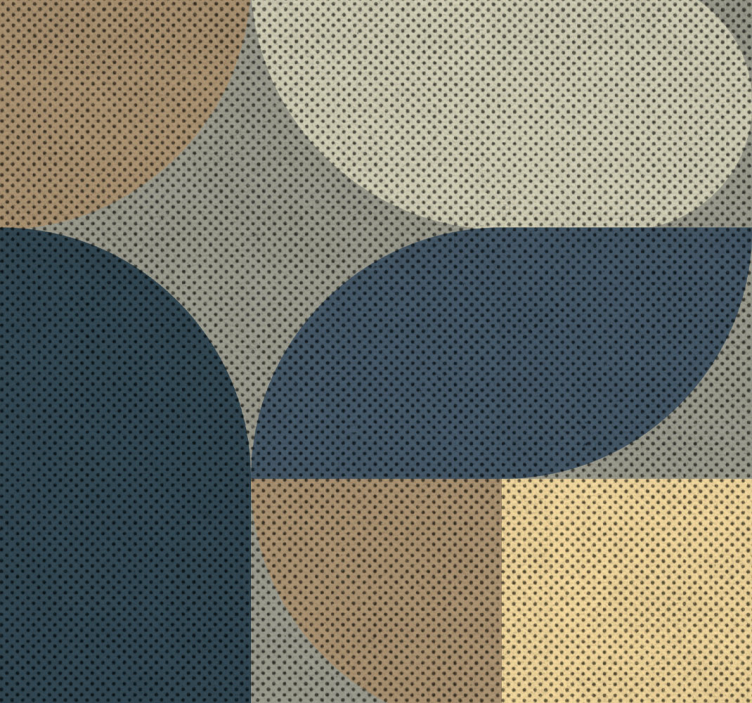 Textured shapes Living room wallpaper - TenStickers