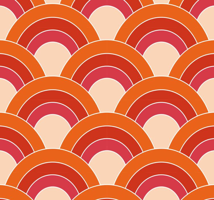 Geometric Half Circles geometric wallpaper - TenStickers