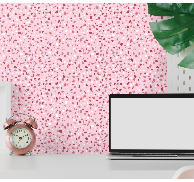 Terrazzo Textured polka dot wallpaper - TenStickers