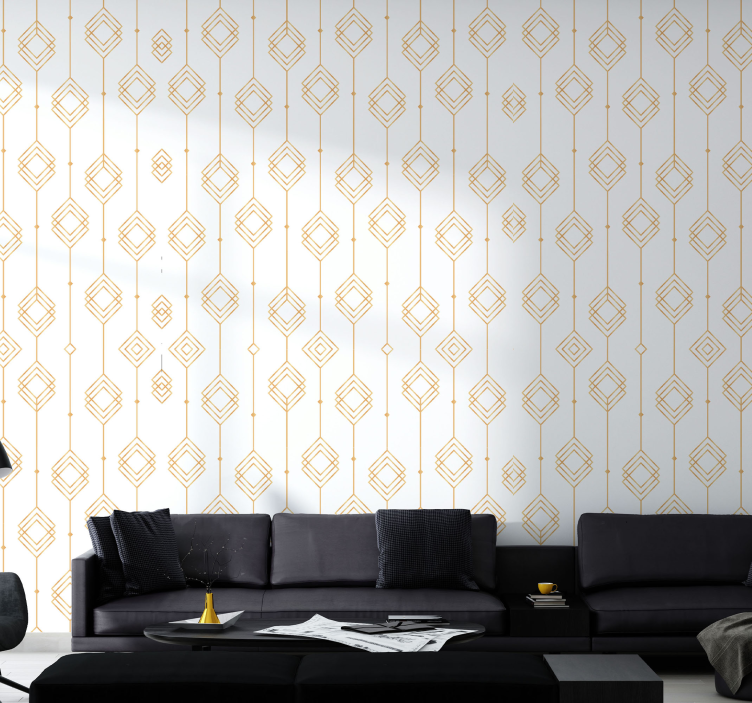 Geometric Link Lines geometric wallpaper - TenStickers