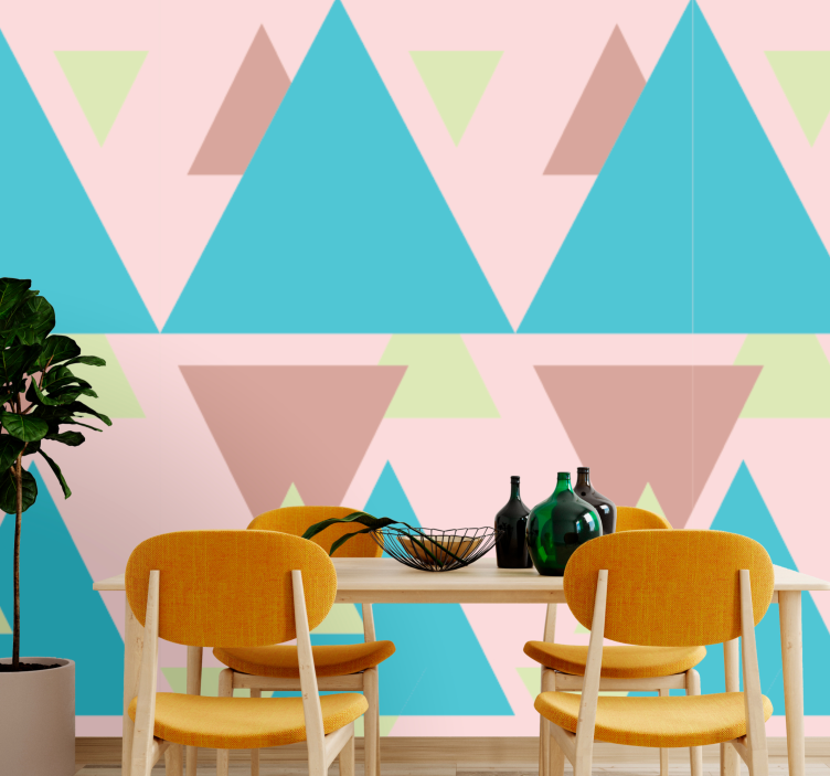 Mural of Geometric Forms geometric wallpaper - TenStickers