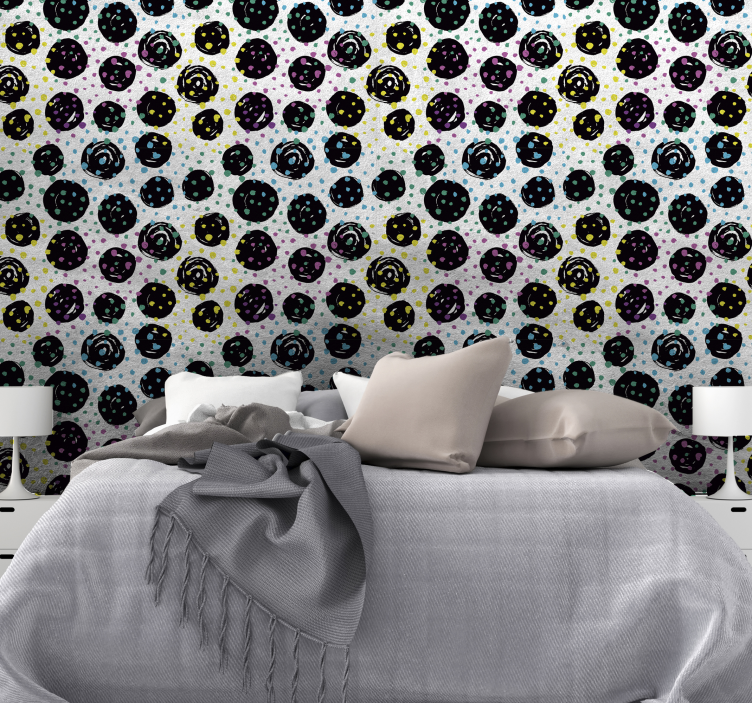 Abstract Polka Dot Pattern Spotty wallpaper - TenStickers