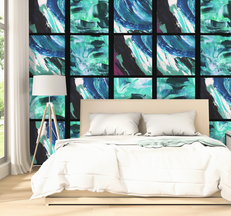 Abstract wallpaper abstract fluid designs - TenStickers