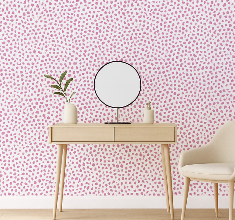 Abstract wallpaper in pink terrazzo speckle - TenStickers