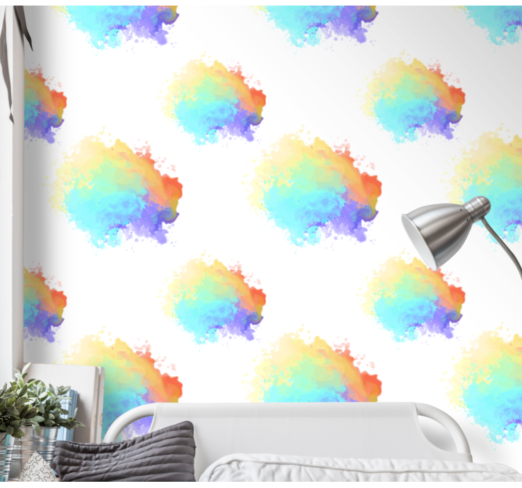 Abstract wallpaper in vibrant colorful design - TenStickers