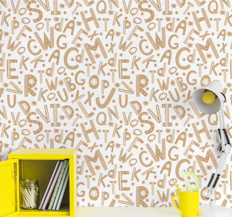 Alphabet Pattern abc wallpaper - TenStickers