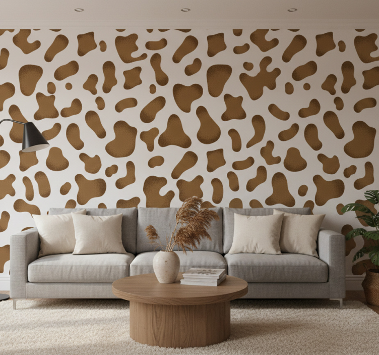 Animal wallpaper abstract cowhide design - TenStickers