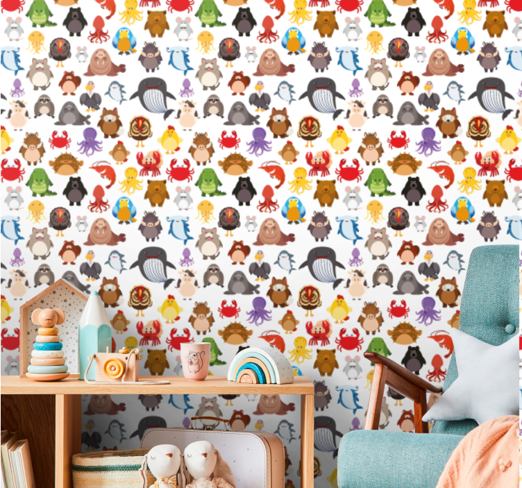 Animal wallpaper animal characters blend - TenStickers