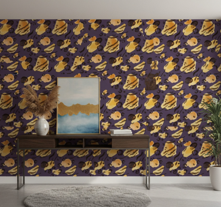 Animal wallpaper aquarella tiger spots - TenStickers