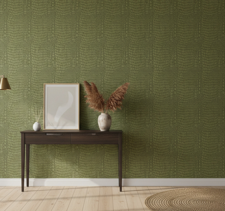 Animal wallpaper crocodile leather design - TenStickers