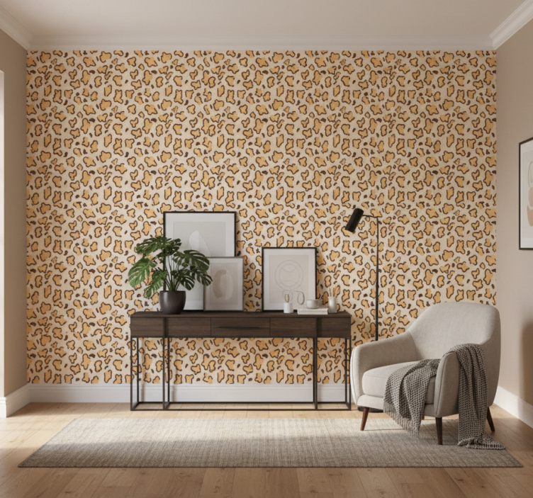 Animal wallpaper featuring large leopard patterns - TenStickers