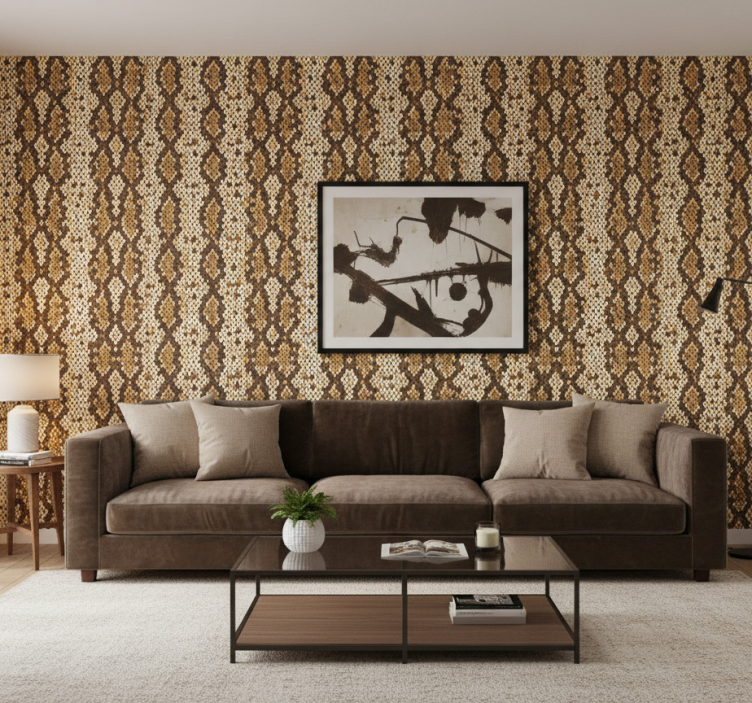 Animal wallpaper snake skin print design - TenStickers