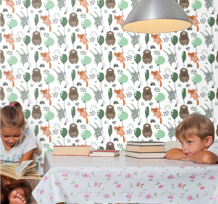 Animal wallpaper with forest animal designs - TenStickers