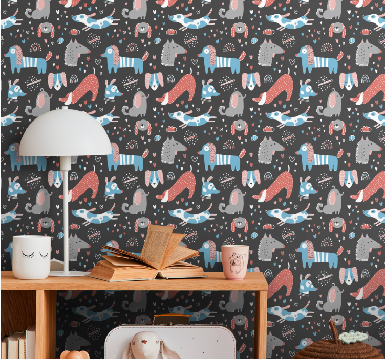 Animal wallpaper with fun animal patterns - TenStickers