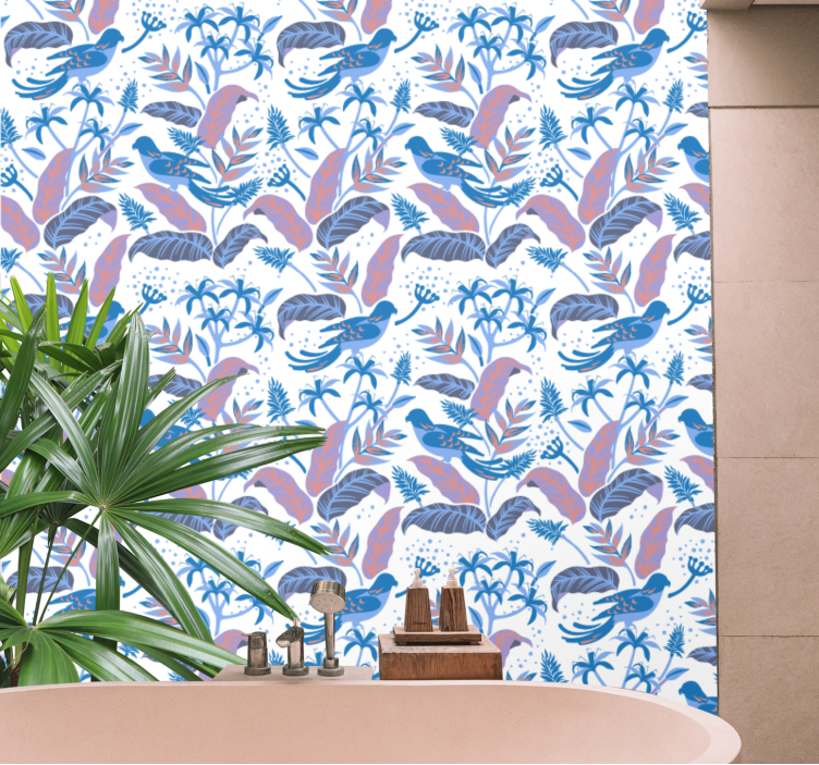 Aquatic Fauna Motif animal wallpaper - TenStickers