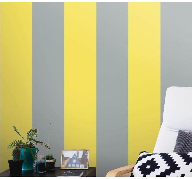 Striped Highlight horizontal striped wallpaper - TenStickers