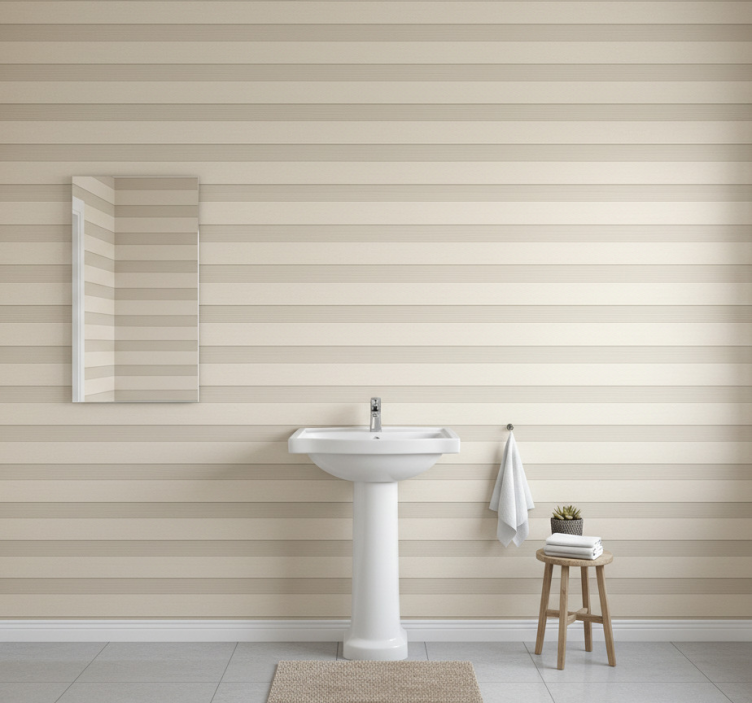 Bathroom wallpaper with layered day-night gradient - TenStickers