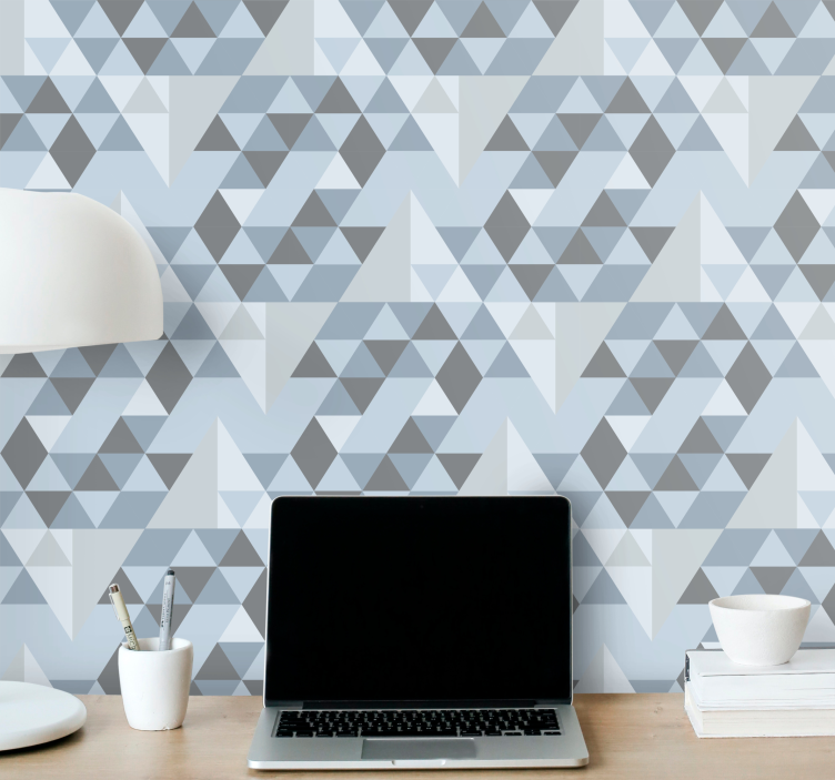 Beautiful triangle design Living Room Wallpaper - TenStickers